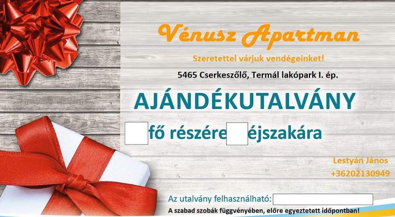 Vénusz Apartman Cserkeszőlő Extérieur photo